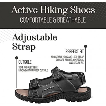Co-Xist Womens Velcro Sandals Open Toe Adjustable Straps Active Hiking Shoes