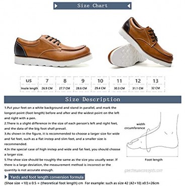 AMAPO Men's Dress Shoes Mens Oxford Casual Shoes Breathable Memory Foam Business Men Retro Oxford Formal Hand Stitching Shoes