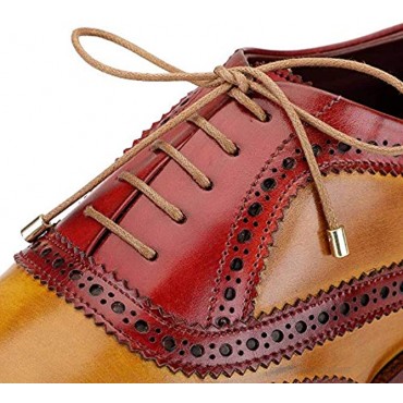 Lethato Wingtip Brogue Oxford Handcrafted Men's Genuine Leather Lace up Dress Shoes