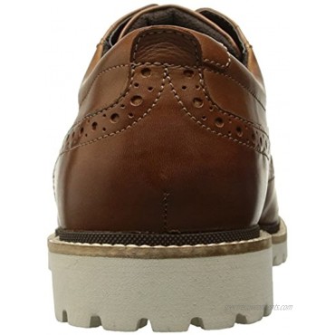Rockport mens Marshall Wingtip Oxford Cognac Leather 10.5 Wide US