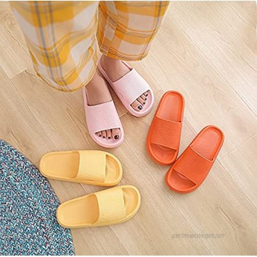 Prekeewil Pillow Slides Slippers for Women and Men Non Slip Quick Drying Massage Bathroom Shower Sandals Open Toe Super Soft Thick Sole Sandals Beach Pool Gym House Slipper Indoor & Outdoor