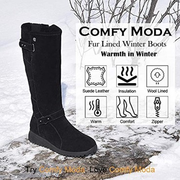 Comfy Moda Women's Winter Boots | Suede Leather | Wool Lined Leslie