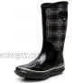 WTW Women's Rubber Neoprene Snow Boots Winter Warm Waterproof Insulated Barn Rain Boots for Ladies