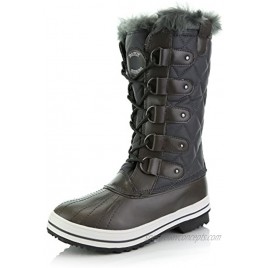 DailyShoes Women's Mid Calf Arctic Warm Fur Water Resistant Eskimo Snow Boots