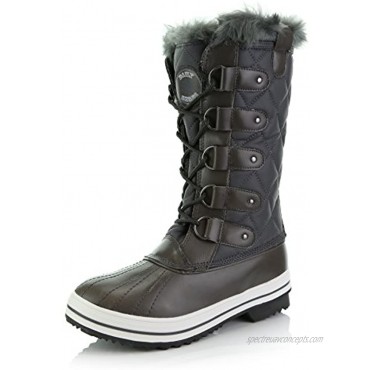DailyShoes Women's Mid Calf Arctic Warm Fur Water Resistant Eskimo Snow Boots