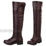 Womens Fashion Leather Knee-high Riding Boots Cosplay Shoes