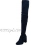 Cambridge Select Women's Thigh-High Twist Knot Chunky High Heel Over The Knee Boot