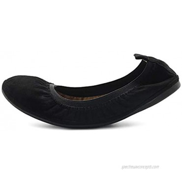 Ollio Women's Shoes Faux Suede Comfort Ballet Flat