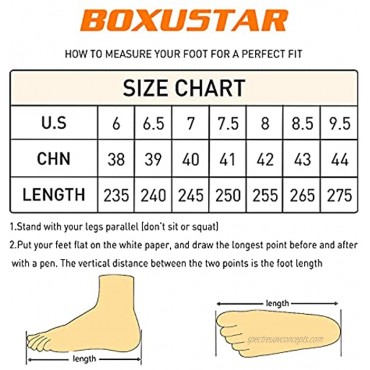 BOXUSTAR Women's Leather Loafers Slip-On Casual Shoes Comfortable Thick Platform Sneakers