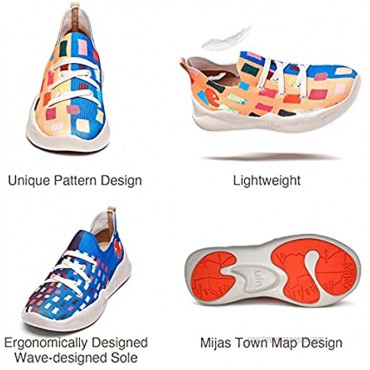 UIN Women's Fashion Sneakers Lightweight Walking Casual Slip Ons Comfortable Art Painted Athletic Travel Shoes Mijas