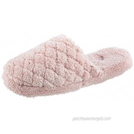 Acorn Women's Quilted Clog Spa Slipper Soft Plush Terry Cloud Contour Footbed Indoor and Outdoor Sole