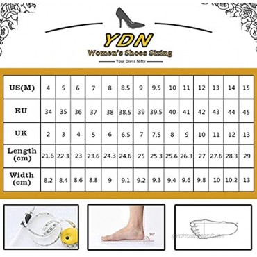YDN Women Pointed Toe Mid Heel Clogs Mules Slip on Patchwork V Cut Sandals Slide Dress Shoes