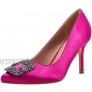 Women's Stiletto High Heel Pumps Classic Party Wedding Pointed Toe Pump Shoes with Jewel Buckle