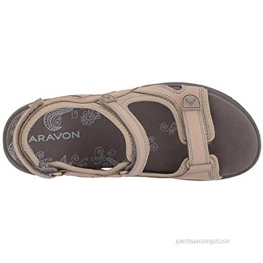 Aravon Women's Revsandal Three Strap Flat Sandal