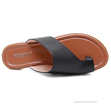 Bunion Sandals for Women Orthopedic Flat Shoes Toe Ring Slide Flip Flop Slippers