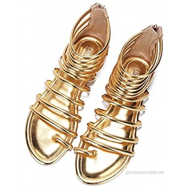 Cape Robbin Zora Gladiator Sandals for Women Strappy Womens Mules Slip On Shoes