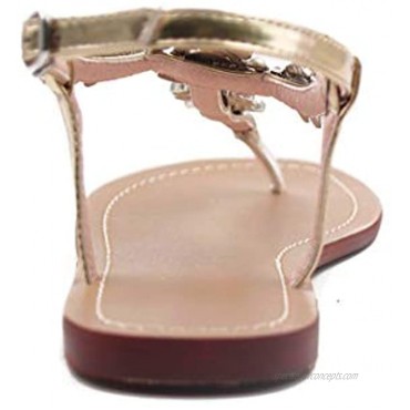 Flat Sandals With Rhinestones For Women Flip Flop Wedding Gladiator Shoes Gold Color
