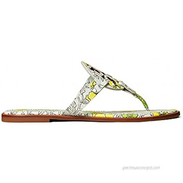 Tory Burch Women's Miller Welt Flats Sandals Slides in Printed Leather