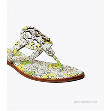 Tory Burch Women's Miller Welt Flats Sandals Slides in Printed Leather