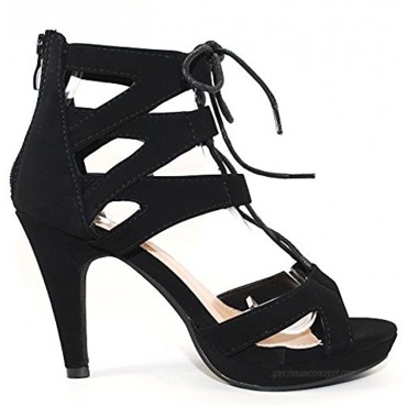 TRENDSUP COLLECTION Women Fashion Gladiator Lace Up Sandals