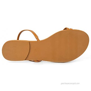 Women's Flat Toe Ring Thin Strappy Elastic Slip On Slide Casual Summer Beach Sandals