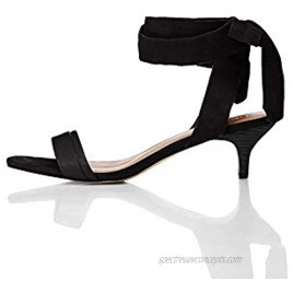 Brand find. Women's Tie Up Sandal With Kitten Heel