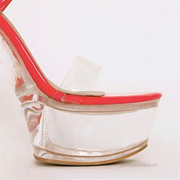 Clear Platform Sexy Heels Lace-up