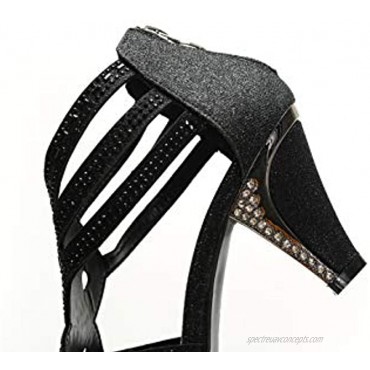 Mila Lady Women's Lexie Crystal Dress Heeled Sandals Kimi25
