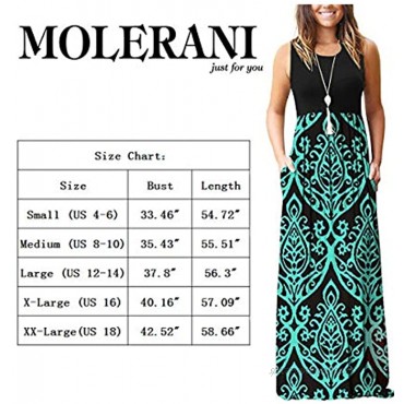 MOLERANI Women's Loose Plain Maxi Dresses Casual Long Dresses with Pockets