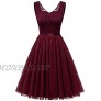 Dressystar V Neck Sleeveless Homecoming Dress Cocktail Tulle Swing Prom Teens Party Gown