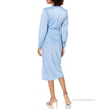 KENDALL + KYLIE Women's Pleated V-Neck Wrap Dress