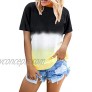 Happy Sailed Womens Tie Dye Printed Hoodies Tops Long Sleeve Drawstring Pullover Sweatshirts with PocketS-XXL