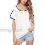 LOLLO VITA Women's T Shirt Summer Petal Short Sleeve Tops Shirt Casual Loose Tunic Tee Blouse S-3XL