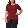 Seek No Further by Fruit of the Loom Women's Plus Size Scooped Neck Ruched Top