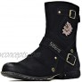 OSSTONE Moto Boots for Men Designer Fashion Zipper-up Leather Chukka western Boots Casual Shoes OS-5008-1-HH-US
