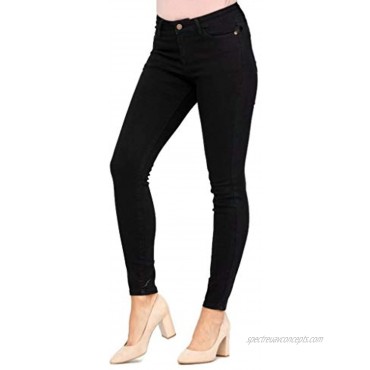 Judy Blue Women's Five Pocket Basic Mid Rise Skinny Jeans