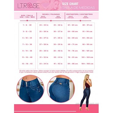LT.ROSE Butt Lifting Colombian Pants Up Jeans Pantalones Colombianos Levanta Cola