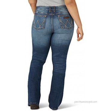 Wrangler Women's Retro Mae Plus Size Mid Rise Boot Cut Jean