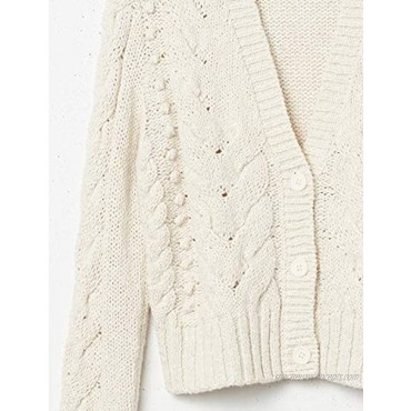 Brand Goodthreads Women's Marled Long Sleeve Fisherman Cable Cardigan Sweater