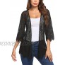 Chainscroll Women Casual Kimono 3 4 Sleeve Cover Up Crochet Lace Cardigans