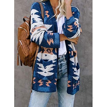 GOSOPIN Women Open Front Pocket Cardigan Sweater Long Sleeve Knit Coat