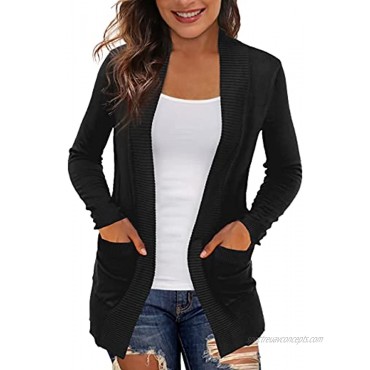 REDHOTYPE Women's Cardigans with Pockets Casual Lightweight Open Front Cardigan Sweaters for Women S-2XL