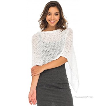 Back From Bali Womens Cotton Shrug Poncho Lightweight Summer Shrug Pullover Sweater