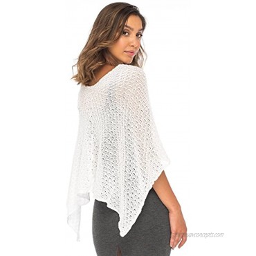 Back From Bali Womens Cotton Shrug Poncho Lightweight Summer Shrug Pullover Sweater