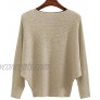Ckikiou Women Lightweight Oversized Sweaters Tops Batwing Loose Cashmere Pullovers