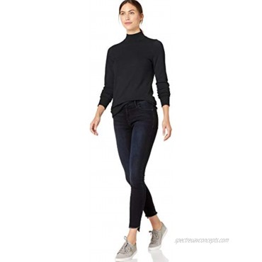 Essentials Women's Lightweight Long-Sleeve Mockneck Sweater