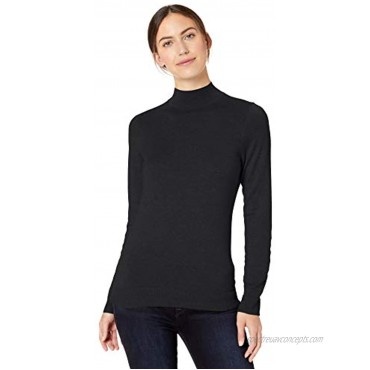 Essentials Women's Lightweight Long-Sleeve Mockneck Sweater