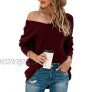Iandroiy Women's Batwing Sleeve Dolman Ribbed Knit Sweaters Oversized V-Neck Pullover Tops