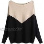 MAKARTHY Women's Batwing Sleeves Knitted Dolman Sweaters Pullovers Tops