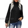 Womens Cable Kint Chunky Pullover Sweater Turtleneck Batwing Long Sleeve Casual Jumper Tops